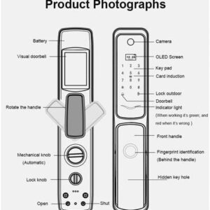 Smart Lock Hotel M1 AZX-8868 سمارت لوك للابواب الخشب والمصفحة - Image 3