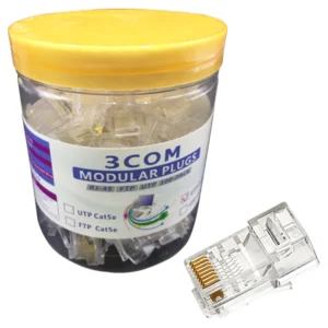 RG45 Plastic 3COM CAT5 مجموعة 100 قطعة - Image 1