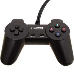 Ergonomic USB game controller, set of two pieces - blue color, model HD-200 جيم باد عادية - Image 2