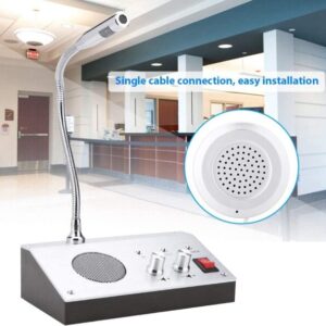 Dual-Way Audio Record Output Counter Interphone Window Walkie Talkie ZDL-9908 مايك دسك - Image 5