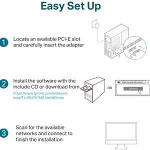 Tp-link TL-WN781ND 150Mbps Wireless N PCI Express Adapter كارت داخلى - Image 4