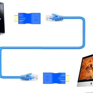 HDMI Extender,HDMI to RJ45 Extender Network Cable Converter Repeater Over Cat 5e/6 1080p up to 30m منفذ HDMI اكستندر - Image 2