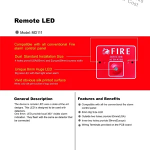 HS104 Led Remote Indicator connected to Smoke Detector To show the location of the incident - Image 2