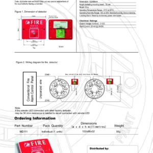 HS104 Led Remote Indicator connected to Smoke Detector To show the location of the incident - Image 4