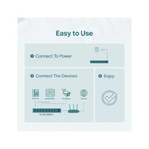 8- Port 10/100Mbps Desktop SwitchWith 4 PoE ports - tp-sf1008 lp سويتش 8 بورت - Image 3