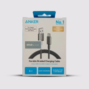 Anker Ultra-Durable Cable USB-A to USB-C - 6ft - Black | A8173H11 - Image 1