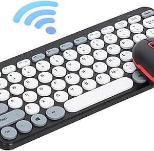 Fashion HK09 Mini Wireless Keyboard Mouse Combo – (AR/ENG) Slim Mute Key For Win/IOS | Black - Image 3