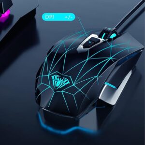 Aula S50 7-Button Gaming Mouse, 4800 DPI, Optical, USB Wired LED Backlight - Image 3